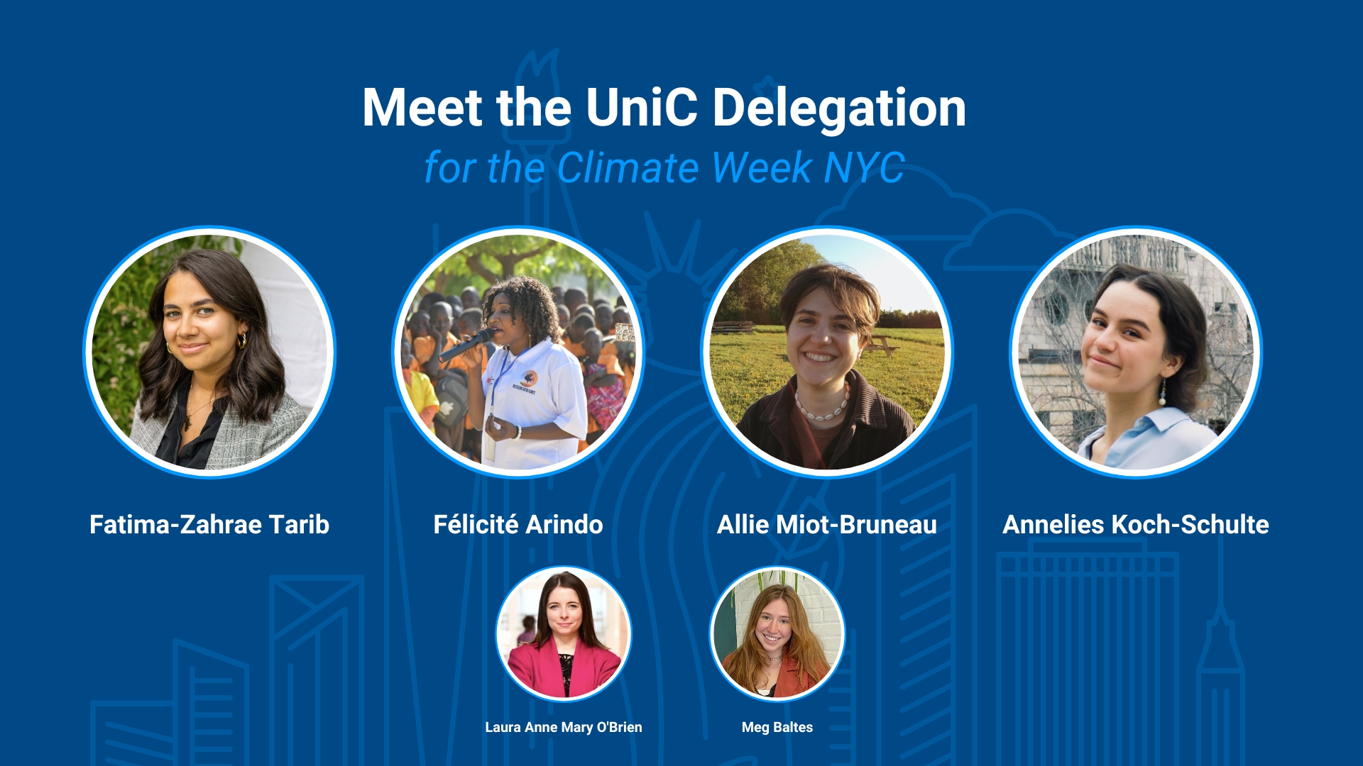 Meet the UniC Delegation for the Climate Week 2024